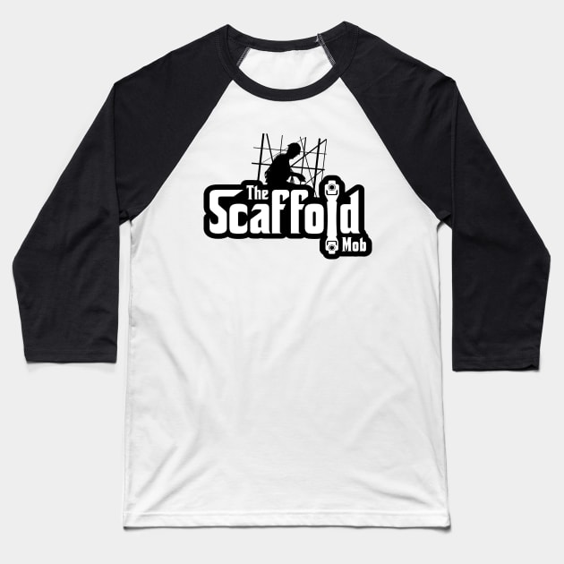 Scaffold Mob Man Logo Baseball T-Shirt by Scaffoldmob